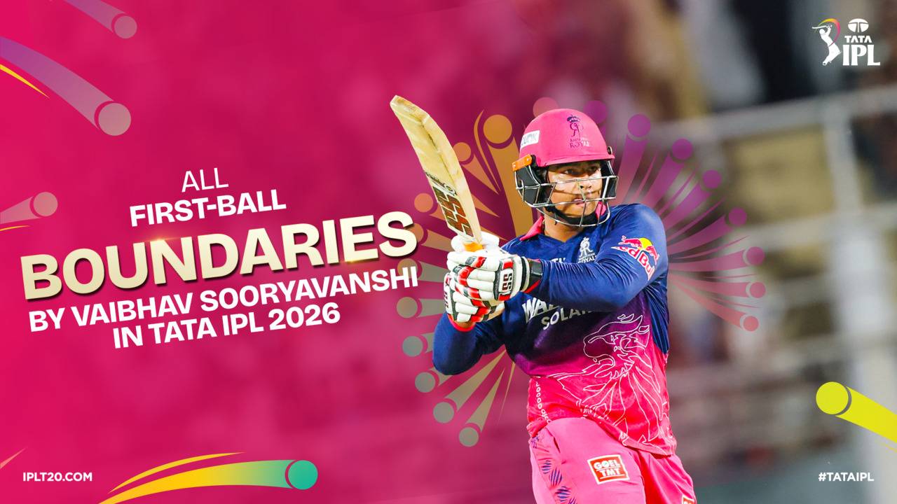 Thumbnail for All first-ball boundaries by Vaibhav Sooryavanshi in TATA IPL 2026